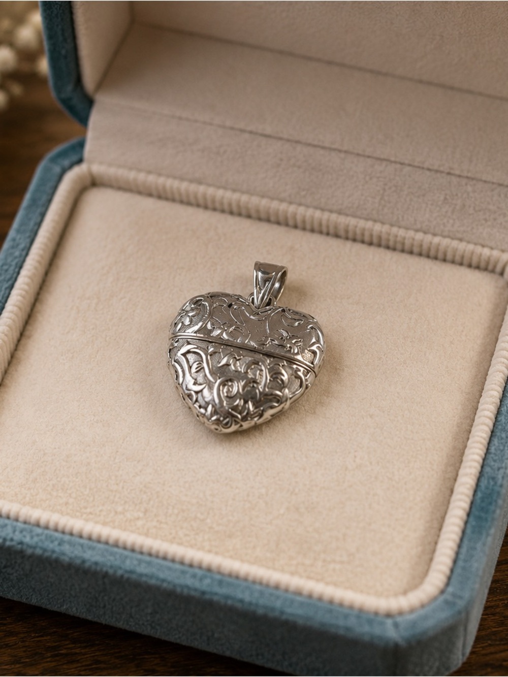 Sterling silver heart special message